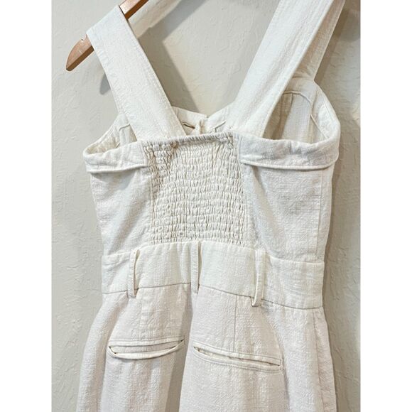 ~ By Anthropologie 0 Jumpsuit Linen Blend Cape Cod Crop Wide Leg Sleeveless - Picture 16 of 16